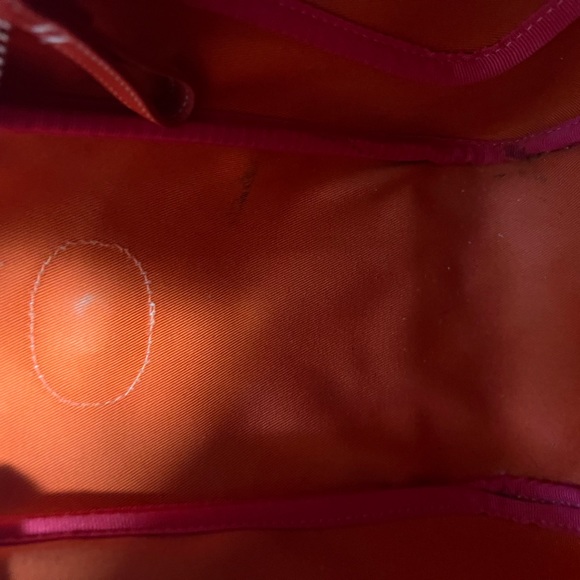 Coach Hamptons Pink Canvas & Orange-Red Leather Tote Bag - Picture 11 of 16